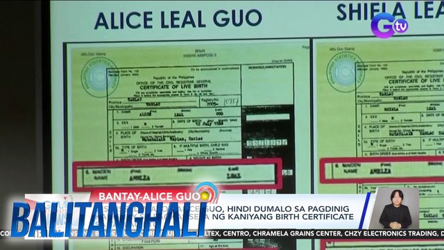 Dismissed Mayor Alice Guo, hindi dumalo sa pagdinig kaugnay sa pagkansela ng kaniyang birth certificate sa Tarlac RTC | Balitanghali
