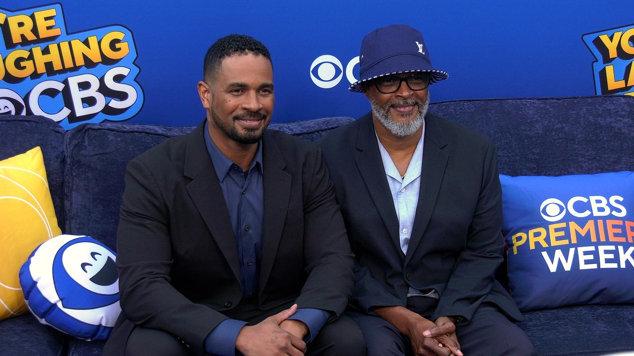 Damon Wayans Jr. and Damon Wayans "You're Laughing at CBS: A Night of Sit-DOWN Comedy" Event Blue Carpet