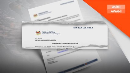 Tiada rakyat Malaysia terkesan gempa bumi di Bandung