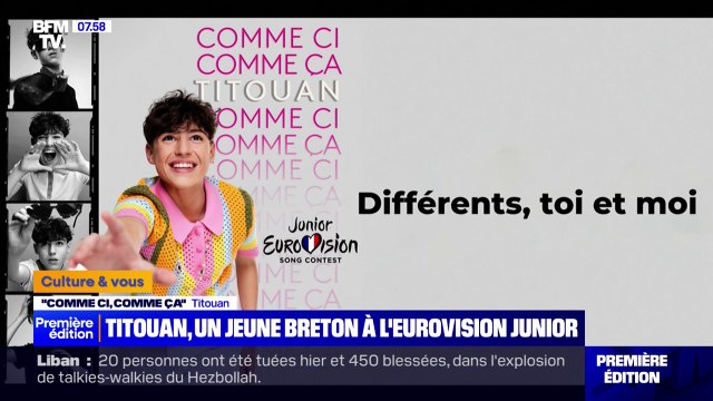 Titouan, 14 ans, représentera la France à l'Eurovision Junior avec Comme ci, comme ça