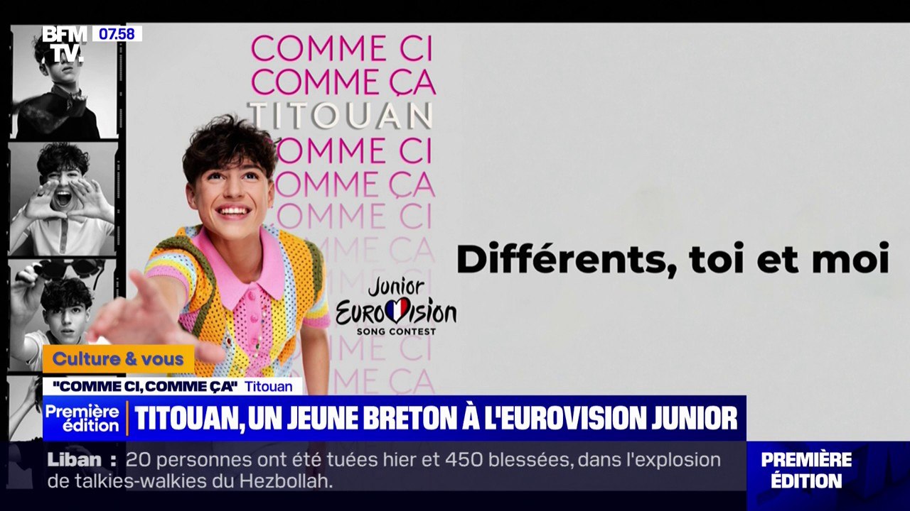 Titouan, 14 ans, représentera la France à l'Eurovision Junior avec "Comme ci, comme ça"