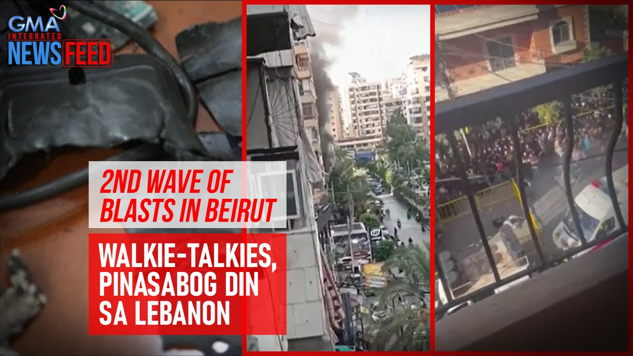 2nd wave of blasts in Beirut – Walkie-talkies, pinasabog din sa Lebanon | GMA Integrated Newsfeed