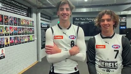 Rebels' Jonty Faull and Ollie Hannaford speak with The Courier ahead of 2024 Coates Talent League grand final.