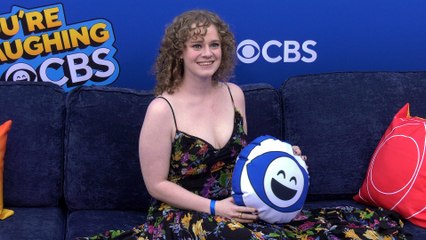 Caroline Easom "You're Laughing at CBS: A Night of Sit-DOWN Comedy" Event Blue Carpet