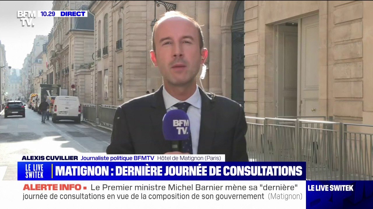 Nouveau gouvernement: Michel Barnier mène sa "dernière" journée de consultations, affirme Matignon