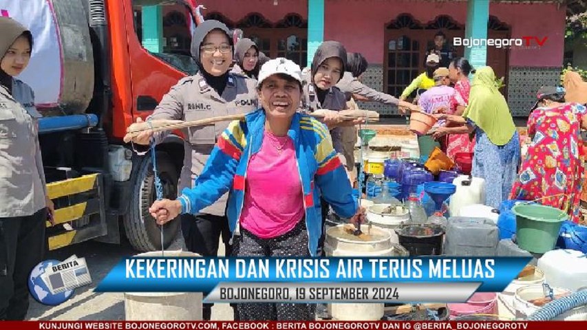 Kekeringan di Bojonegoro Meluas di 22 Kecamatan, Polisi Bantu Droping Air Bersih