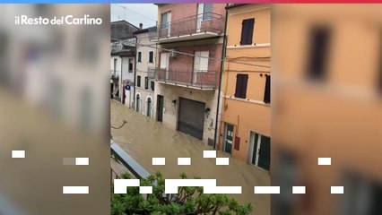 Maltempo nell'Anconetano: Castelferretti allagata