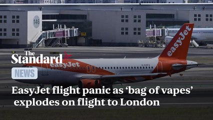 EasyJet flight panic as 'bag of vapes' explodes sending passengers heading for Gatwick fleeing