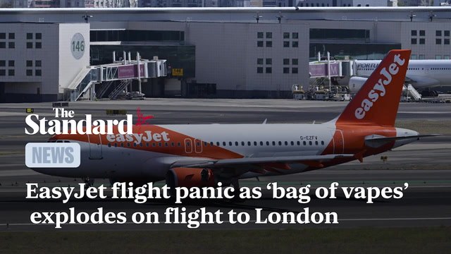 EasyJet flight panic as 'bag of vapes' explodes sending passengers heading for Gatwick fleeing
