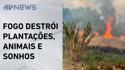 Aldeia indígena no Pará é destruída por queimada