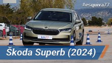 Skoda Superb 2024 - Maniobra de esquiva (moose test) y eslalon | km77.com