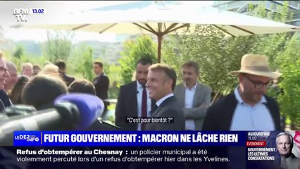 "C'est pour bientôt?": Emmanuel Macron interrogé par notre journaliste sur la formation du nouveau gouvernement