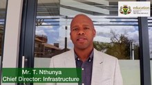 A message from Mr. T. Nthunya Chief Director - Infrastructure