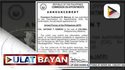 PBBM, isinumite sa CA ang ad interim appointment ng isang opisyal ng AFP
