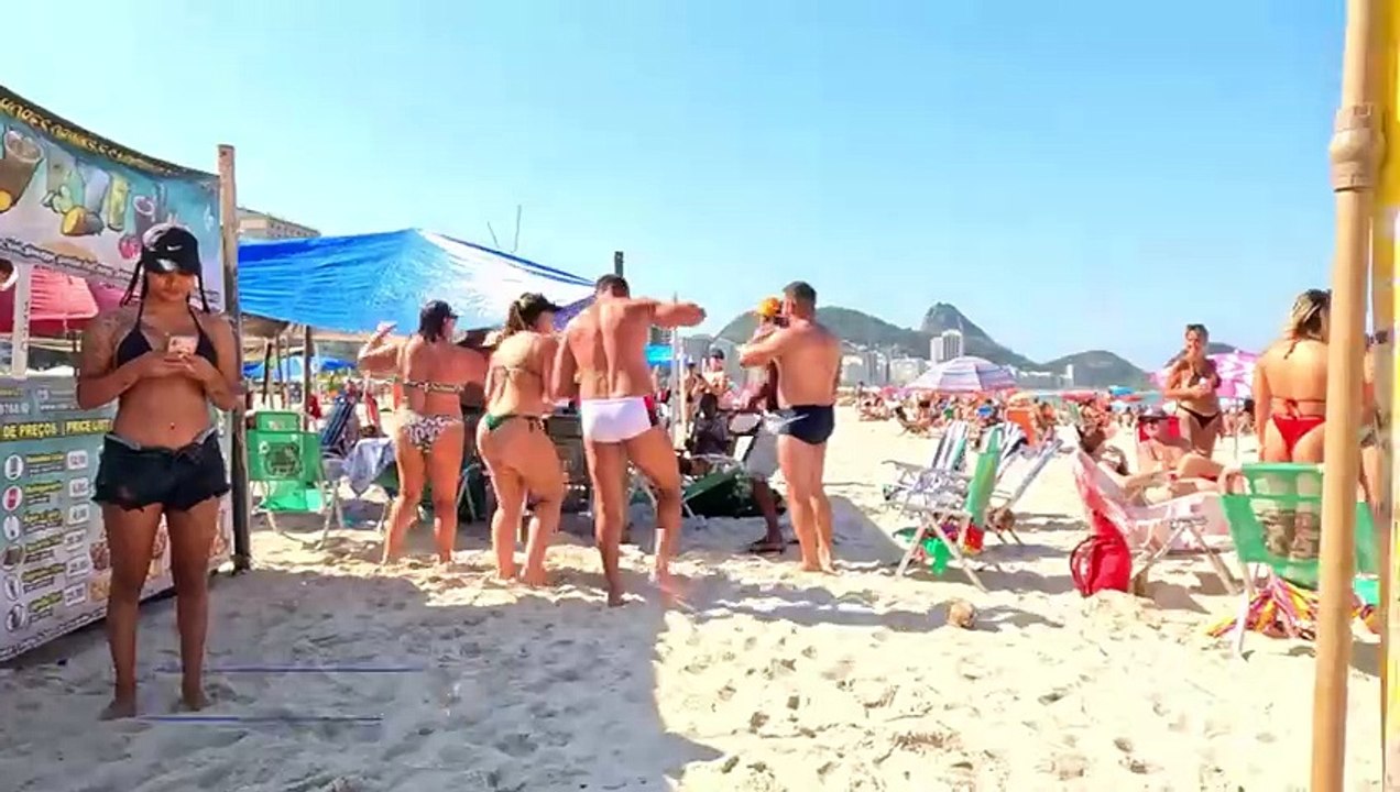 5K ⁶⁰ COPACABANA BEACH, DJ ALOK concert (sound test) _  Walking tour #butt #boob #tits #ass #girls #boys #sunny