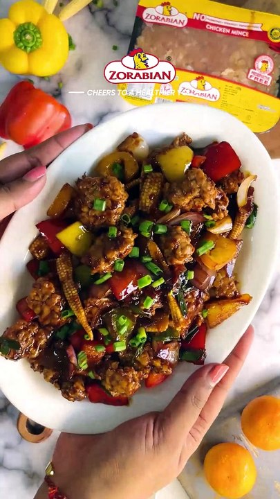 Zesty Orange Chicken Stir-Fry using Zorabian Farm Fresh Chicken Mince