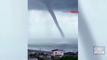 Hatay’da hortum paniği kamerada