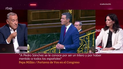 Pepa Millán (Vox) y Esther Palomera en 'La Noche en 24h' (1)