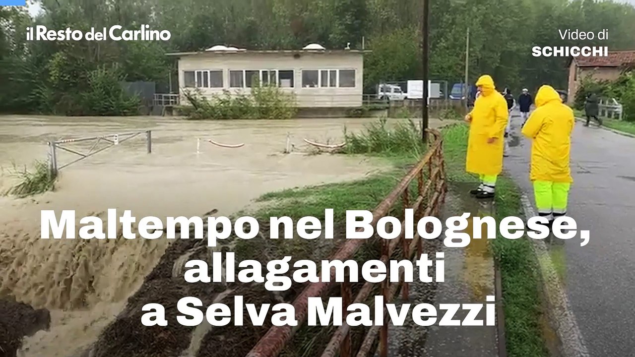 Maltempo nel Bolognese, allagamenti a Selva Malvezzi