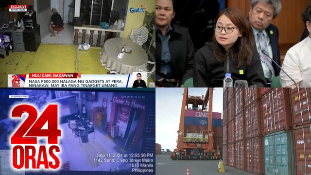 24 Oras: (Part 2) Alice Guo, pina-contempt ng Quadcomm; Suspek na tumangay ng 'di bababa sa 20 motorsiklo, arestado; Mga container ng milyong kilo ng imported rice, nakatengga, atbp.