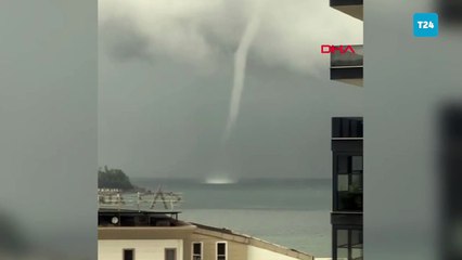 Giresun açıklarında hortum meydan geldi
