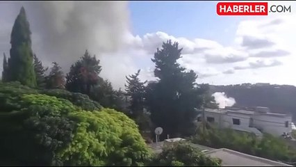 İsrail ordusundan Lübnan'a bir saldırı daha! Nasrallah konuşurken vurdular