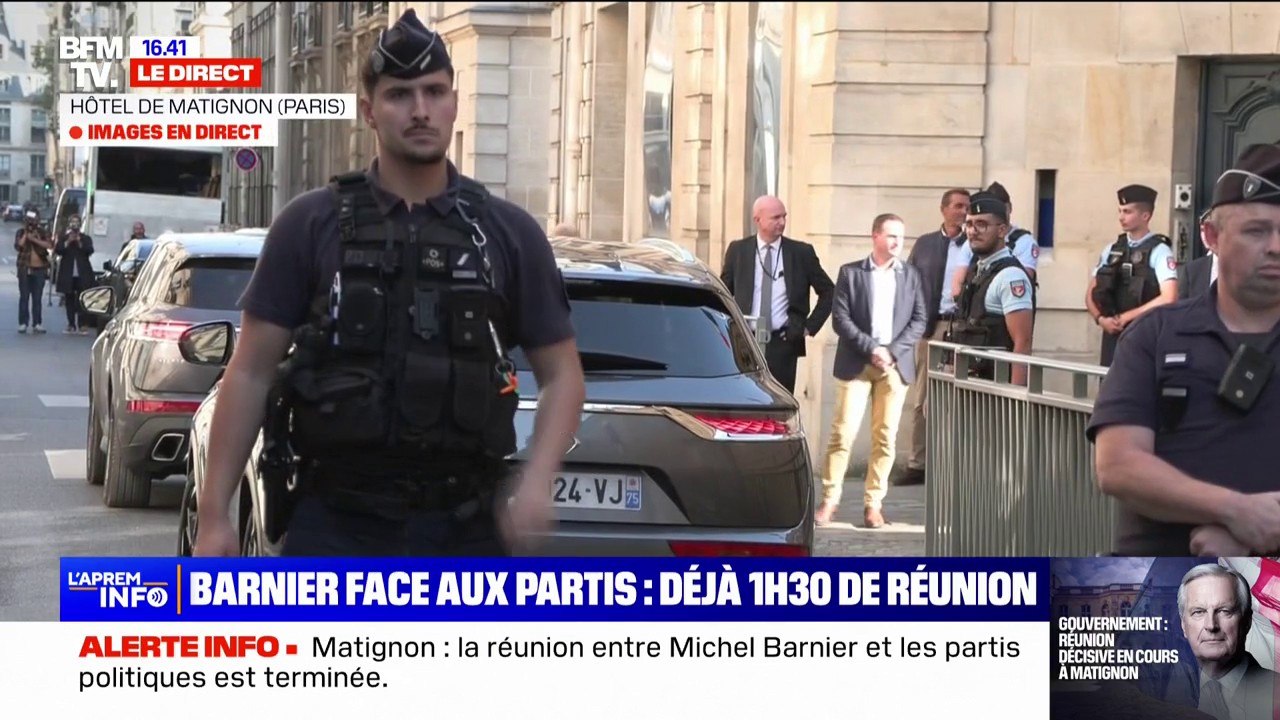 Matignon: la réunion entre Michel Barnier et les représentants de formations politiques est terminée
