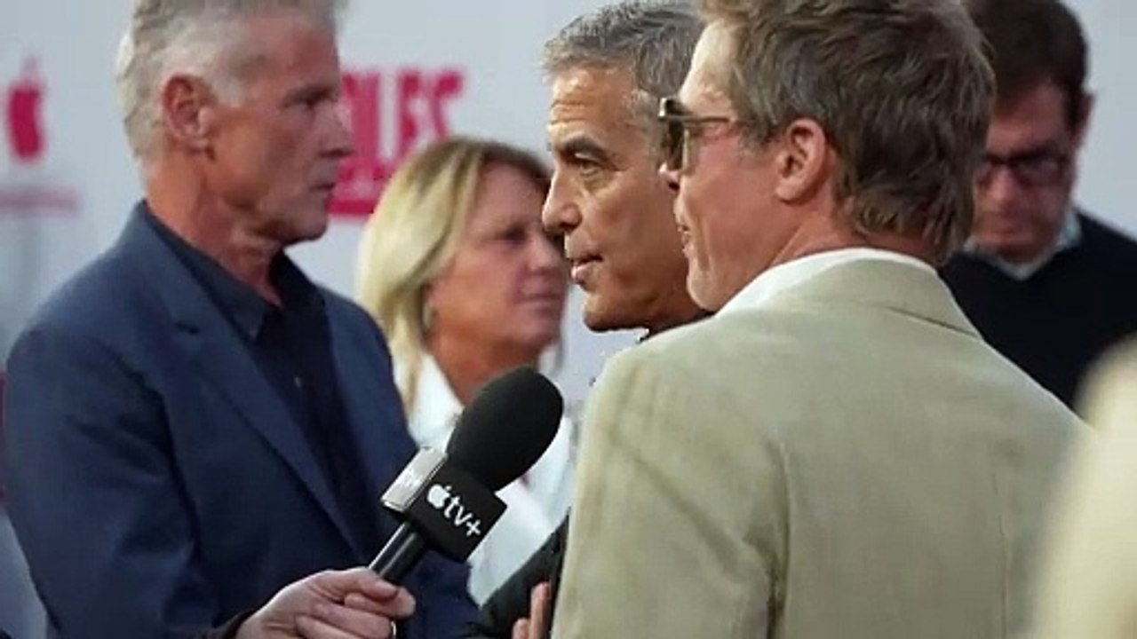 George Clooney and Brad Pitt hit 'Wolfs' red carpet in Hollywood