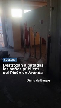 Destrozan a patadas los baños públicos del Picón en Aranda de Duero.