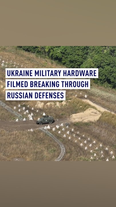 Ukraine military hardware filmed breaking through Russian defenses