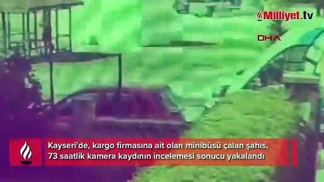 73 saatlik kamera kaydı incelendi! Kargo minibüsünü çalan kişi tutuklandı