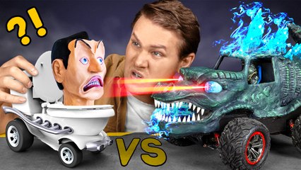 GIANT vs TINY Cars Challenge! Building Amazing RC Monster Trucks  Skibidi Titan, Godzilla AND MORE