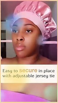 YANIBEST Satin Bonnet Silk Bonnet for Sleeping Double Layer Satin Lined Hair Bonnet with Tie Band Bonnets for Women