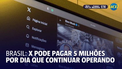 Brasil: X pode pagar 5 milhões por dia que continuar operando