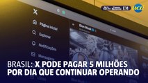 Brasil: X pode pagar 5 milhões por dia que continuar operando