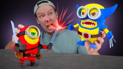 WOW! Minions Transform into Superheroes!  Crafting Deadpool x Wolverine Minions from Trash