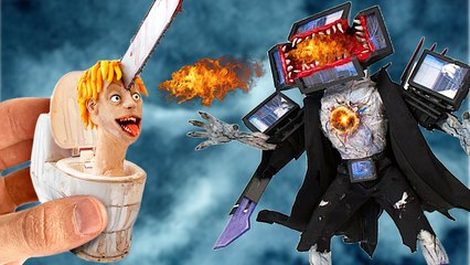 Zombie Titan TV Man Attacks Chainsaw Skibidi Toilet - And We're Scared 