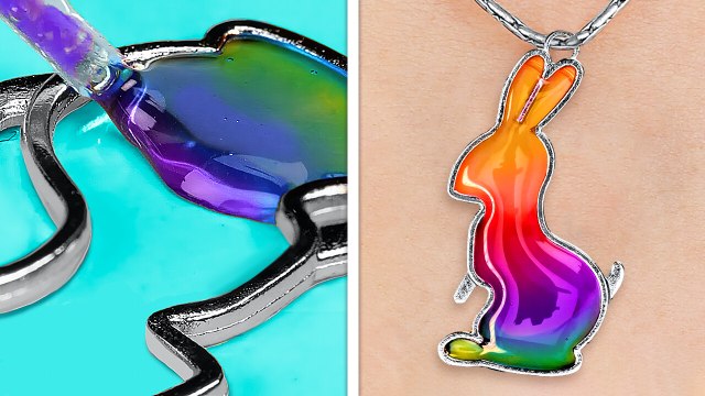 CRÉATIONS ÉTONNANTES EN COULEURS ARC-EN-CIEL AVEC 3D, ARGILE POLYMÈRE, RÉSINE ÉPOXY ET COLLE