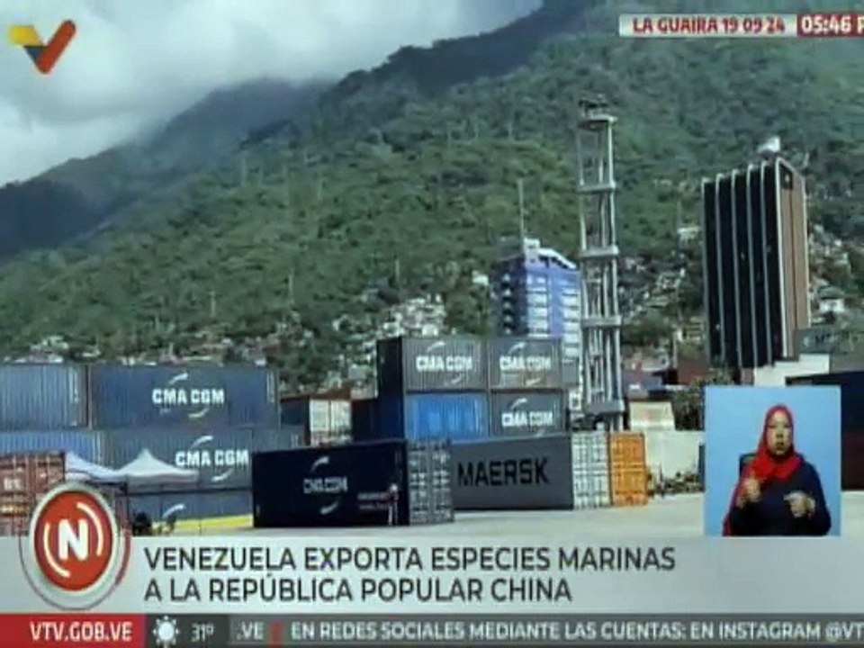 Venezuela exporta su primer contenedor de especies marinas a la República Popular China