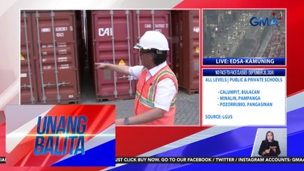 PPA – Mga container na may lamang mahigit 13M kilong bigas, nakatengga sa pantalan dahil hindi inilalabas ng mga consignee | Unang Balita