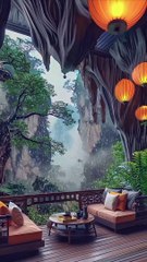 serenity in our luxurious mountain resort,  bed #bedroom  #LuxuryRoom  #CozyEscape  #ThunderstormAmbiance