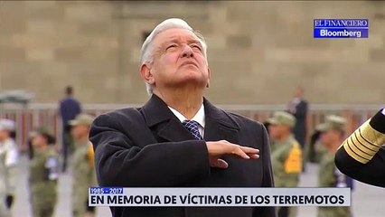 AMLO rinde homenaje a víctimas de los terremotos de 1985 y 2017