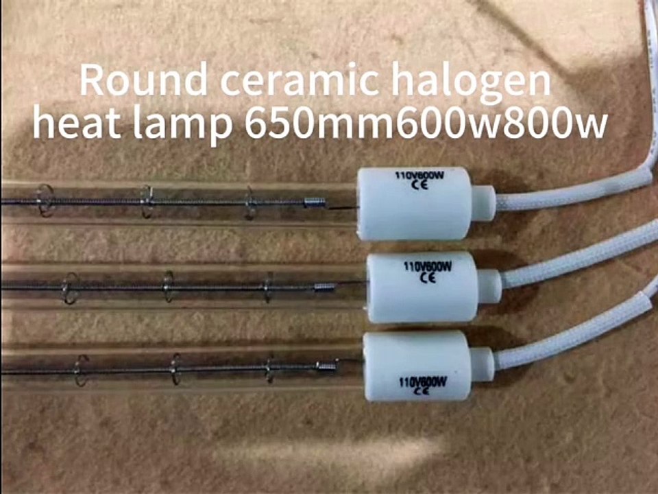 Round Ceramic 650mm 600w 800w Infrared Quartz Heater Replacement Lamp