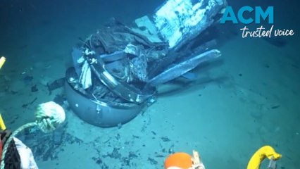 Titan submersible wreckage on ocean floor