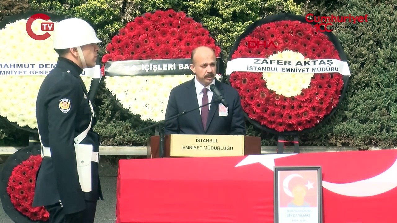 Şehit  polis memuru Şeyda Yılmaz için tören düzenlendi