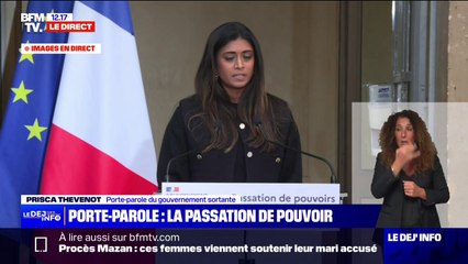 Prisca Thevenot (porte-parole du gouvernement sortante) évoque une "nouvelle ère politique"