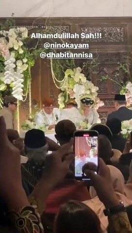 Momen Bahagia Nino RAN Yang Resmi Menikah Dengan Dhabitannisa