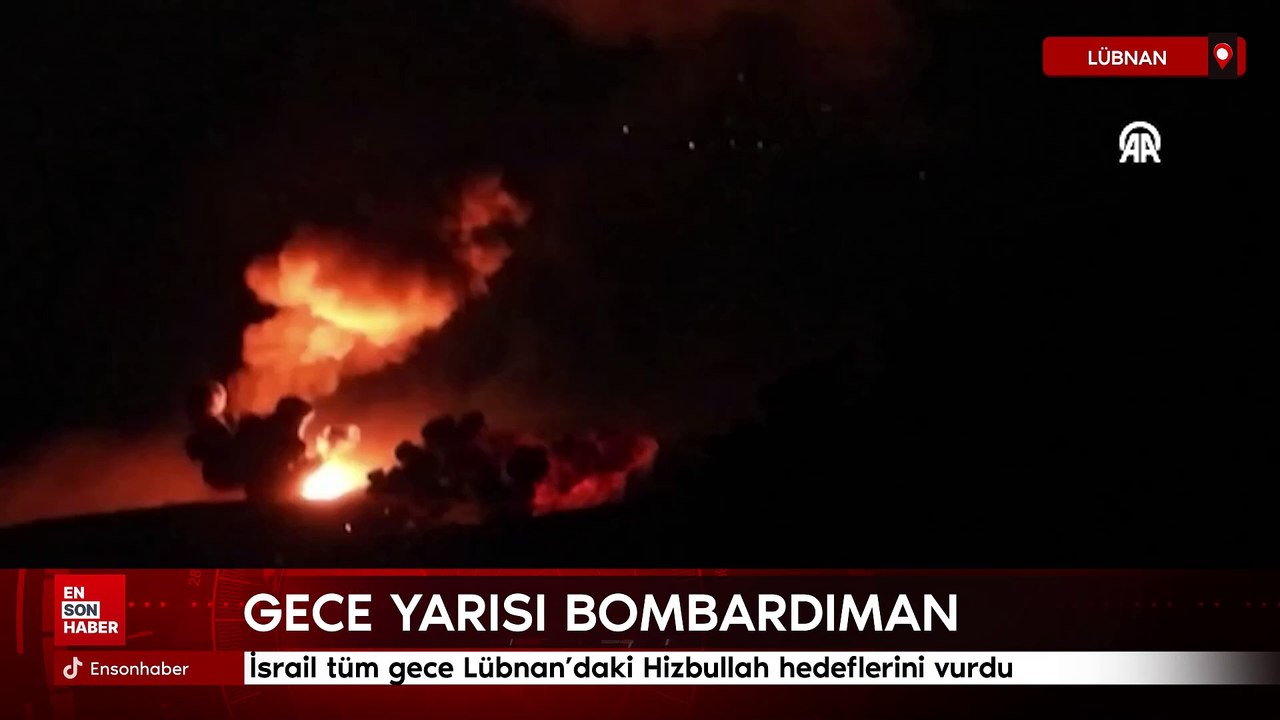 İsrail tüm gece Lübnan'daki Hizbullah hedeflerini vurdu