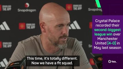 Скачать видео: Ten Hag not looking for revenge at Palace after 4-0 thrashing