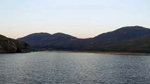 Boats at Leenan Pier in Inishowen, Co. Donegal as the sun sets